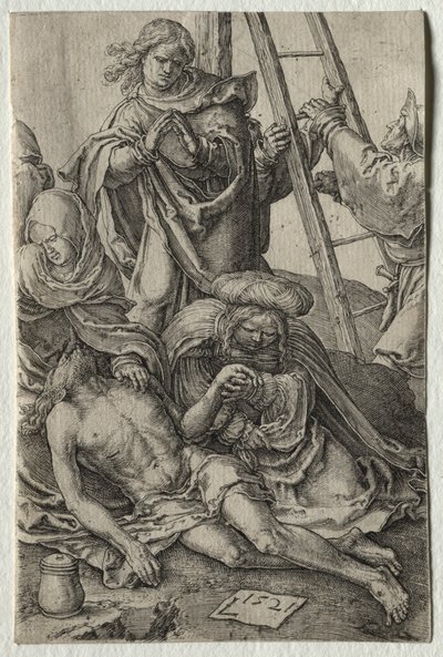La Pasión: Descendimiento de la Cruz, 1521 de Lucas van Leyden