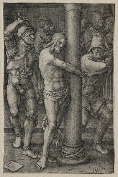 La Pasión: La Flagelación, 1521 de Lucas van Leyden