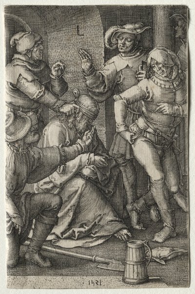 La Pasión: La Burla de Cristo, 1521 de Lucas van Leyden