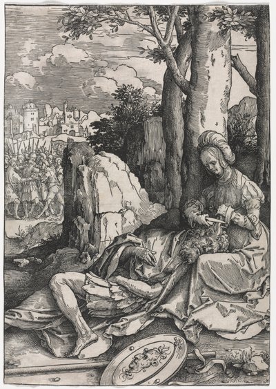 El poder de las mujeres: Sansón y Dalila, c.1512 (xilografía) de Lucas van Leyden