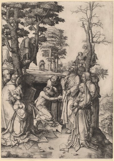 La resurrección de Lázaro de Lucas van Leyden