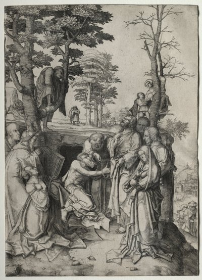 La resurrección de Lázaro, antes de 1508 de Lucas van Leyden
