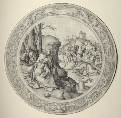 La Pasión Redonda: Cristo llevando la cruz, 1509 de Lucas van Leyden