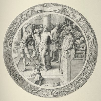 La Pasión Redonda: La Flagelación, 1509 de Lucas van Leyden