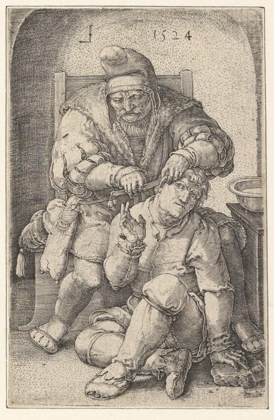 El cirujano, 1524 de Lucas van Leyden