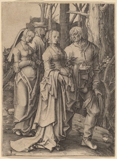 Las dos parejas en el bosque de Lucas van Leyden