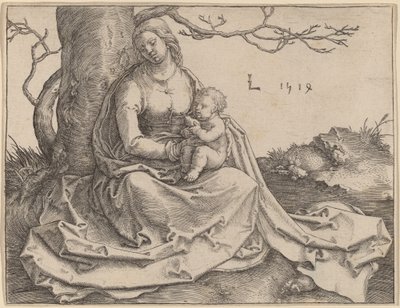 La Virgen sentada bajo un árbol de Lucas van Leyden