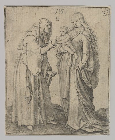 La Virgen con el Niño y Santa Ana, 1516 de Lucas van Leyden