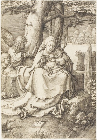 La Virgen y el Niño con dos ángeles de Lucas van Leyden
