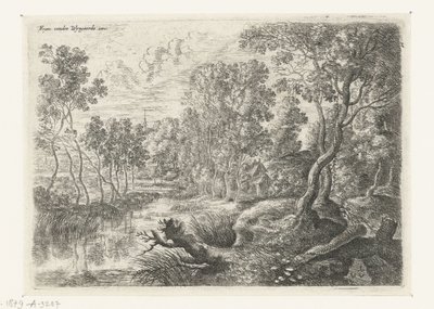 paisaje con un arroyo Seis paisajes (título de la serie) de Lucas van Uden
