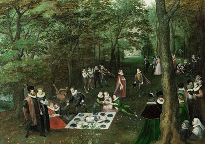 Primavera. El Picnic ... (óleo sobre lienzo) de Lucas van Valckenborch