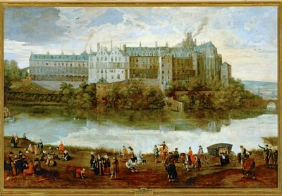 El Palacio Real de Bruselas ... (pintura sobre lienzo) de Lucas van Valckenborch