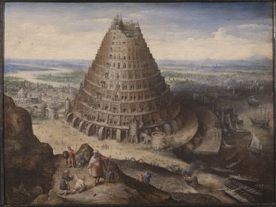 La Torre de Babel (óleo sobre tabla) de Lucas van Valckenborch