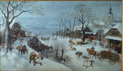 Invierno. Un pueblo bajo la nieve de Lucas van Valckenborch
