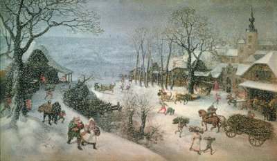 Paisaje de invierno – Febrero de Lucas van Valckenborch
