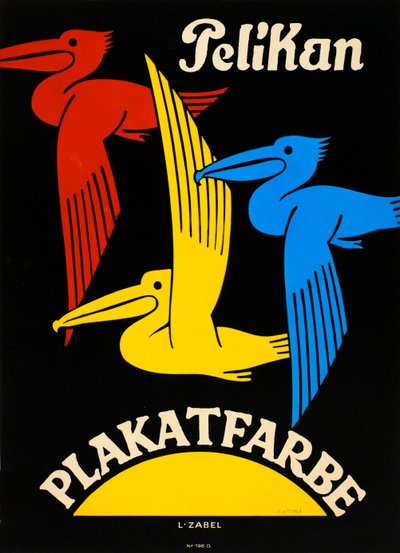 Cartel de pelícano, 1920-1925 de Lucian Zabel