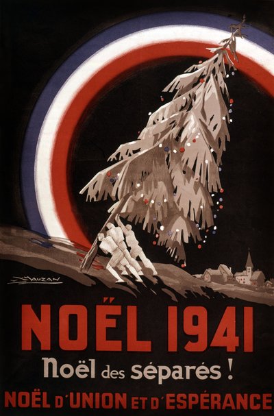 Cartel de Navidad de los presos, Francia de Luciano Achille Mauzan
