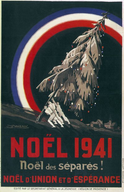 Cartel de Navidad de los presos, Francia de Luciano Achille Mauzan