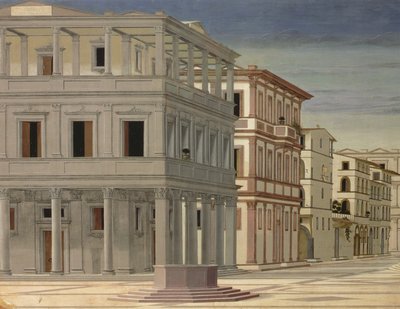 Vista de una ciudad ideal, o La Ciudad de Dios (detalle) de Luciano Laurana