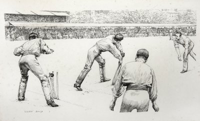 Un partido en Lords (tinta) de Lucien Davis