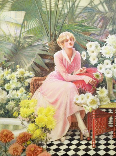 En el Conservatorio, c.1920 (acuarela sobre papel) de Lucien Davis