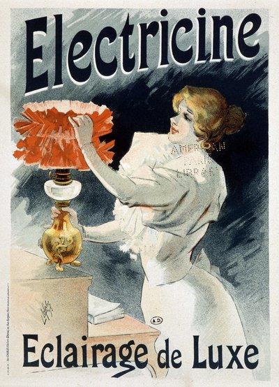 Cartel publicitario de “” Electricine: iluminación de lujo” de Lucien Lefèvre de Lucien Lefevre