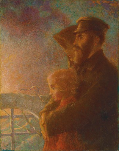 Los emigrantes rusos, c. 1900 (óleo sobre lienzo) de Lucien Levy Dhurmer
