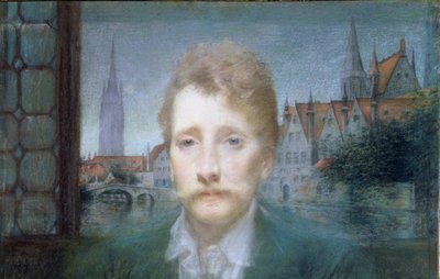 Retrato de Georges Rodenbach de Lucien Levy Dhurmer