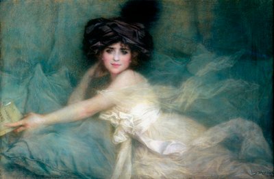 Retrato de Mademoiselle Carlier o, La dama del turbante de Lucien Levy Dhurmer