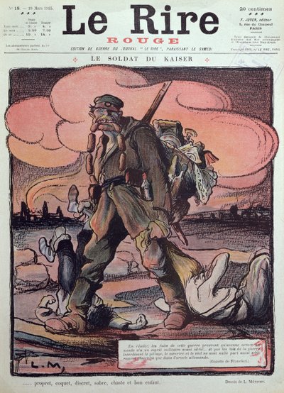 Caricatura de un soldado alemán, de la portada de 