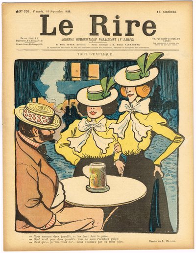 Portada de "Le Rire", Satírico en Colores de Lucien Metivet