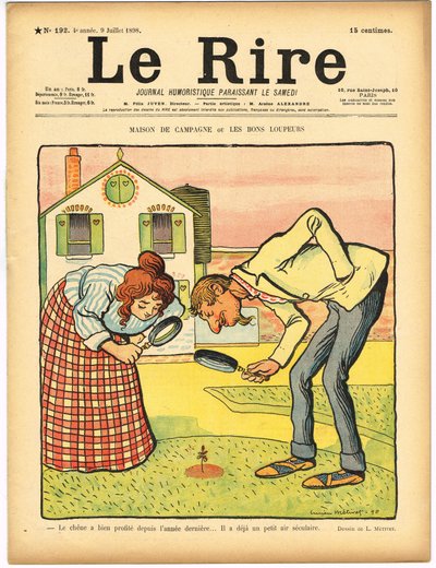 Portada de "Le Rire", Satírico en Colores de Lucien Metivet