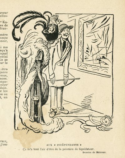 Ilustración en Le Rire, 02/04/10 - A los Independientes - Arte, Vanguardia, Salón de los independientes Humoristas (grabado) de Lucien Metivet