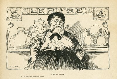 Ilustración en Le Rire, 08/06/12 - Después de la visita del Presidente - Fallieres Armand (1841-1931) (grabado) de Lucien Metivet