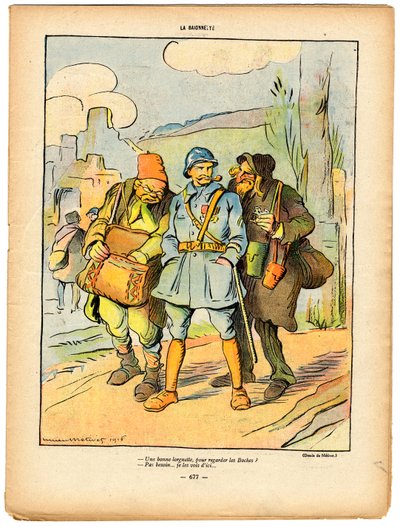 La Baionnette, Satírico en Colores de Lucien Metivet