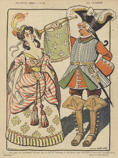 La Clairon, Ilustración para Le Rire de Lucien Metivet