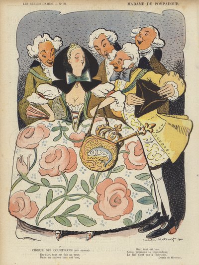 Madame De Pompadour, Ilustración para Le Rire de Lucien Metivet