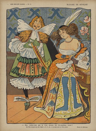 Madame de Sevigne, Ilustración para Le Rire de Lucien Metivet