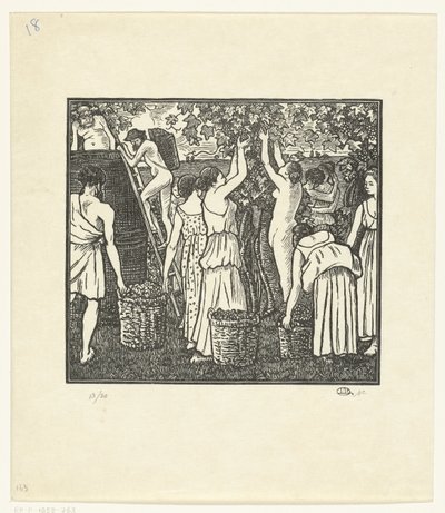 Desde Wijnoogst Daphnis y Cloe, La cosecha Daphnis y Cloe (título de la serie) de Lucien Pissarro