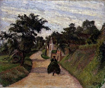 Eragny, el camino de Gisars a Bazincourt de Lucien Pissarro