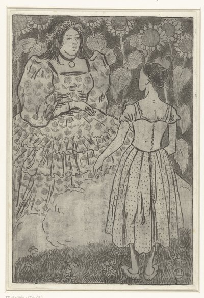 El hada se le aparece a Cenicienta de Lucien Pissarro