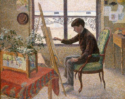 Interior del estudio (óleo sobre lienzo) de Lucien Pissarro