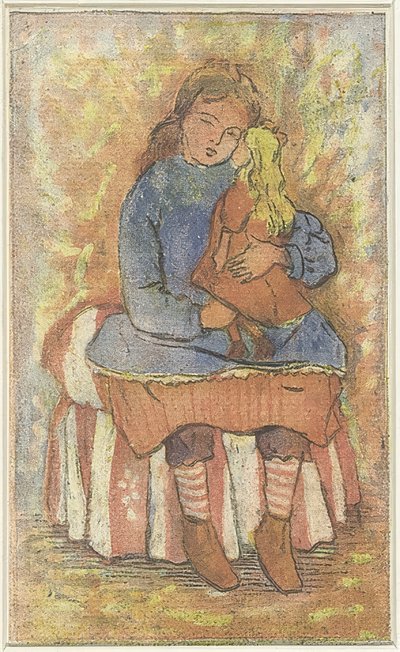 Niña con muñeca de Lucien Pissarro