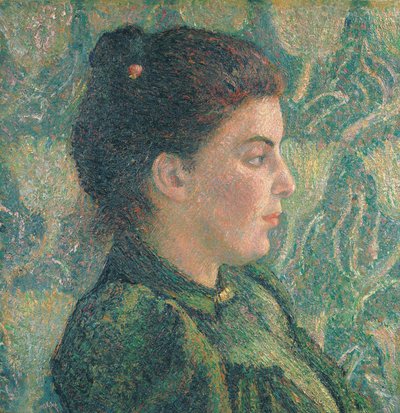 Retrato de Esther de perfil de Lucien Pissarro