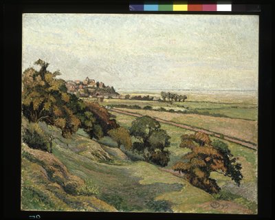 Rye From Cadborough, Sunset (óleo sobre lienzo) de Lucien Pissarro