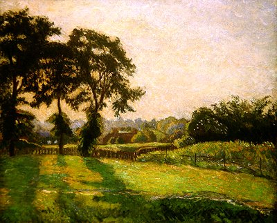 Atardecer, Finchingfield, junio de Lucien Pissarro