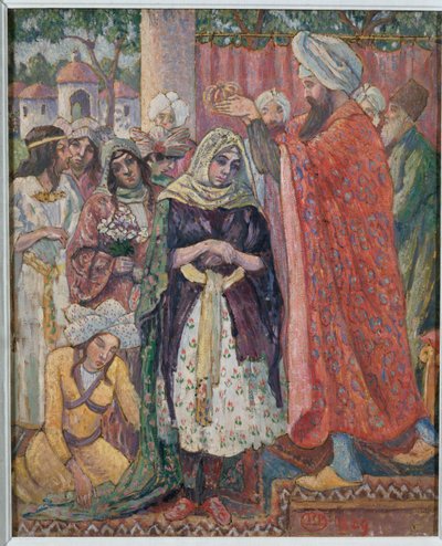La coronación de Ester de Lucien Pissarro