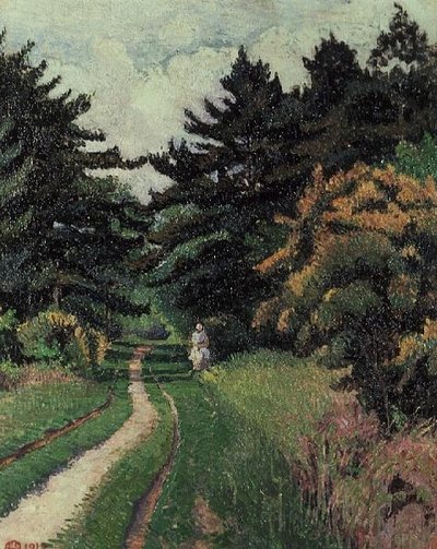 El pinar en Chipperfield Common de Lucien Pissarro