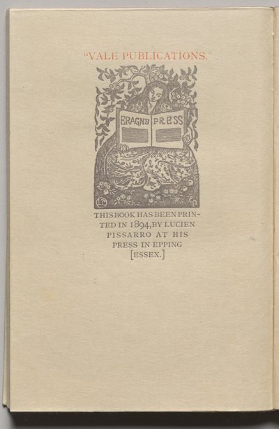 The Queen of the Fishes: Plate 13 (colophon) de Lucien Pissarro