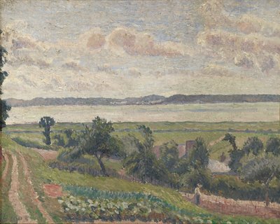Vista sobre el estuario, Harfleur, 1903 de Lucien Pissarro
